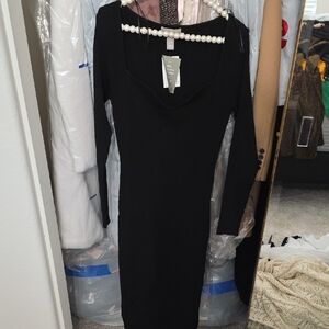 H&M Black Long Sleeve Dress